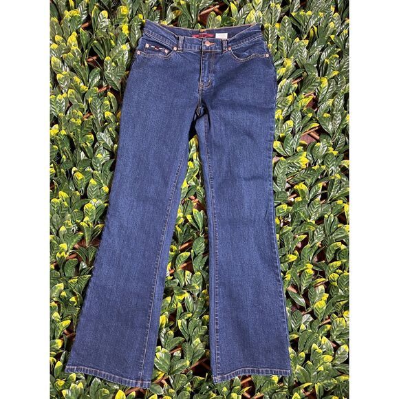 y2k vintage low rise classic blue bootcut jeans size 4 - Picture 1 of 5